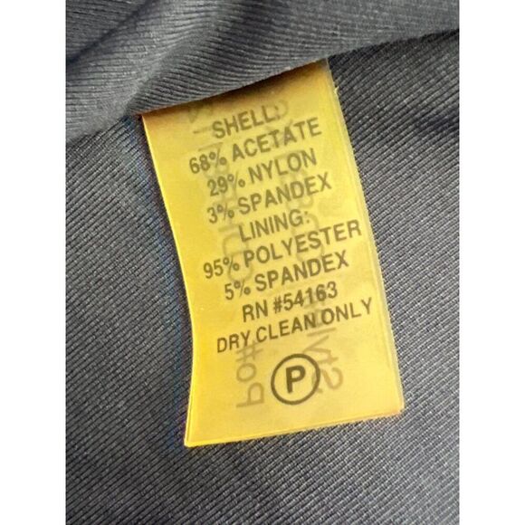 Calvin Klein Women Navy Crisscross Pleated V Neck Semi-Formal Dress Size 8 - Picture 10 of 11